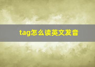 tag怎么读英文发音