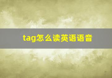 tag怎么读英语语音