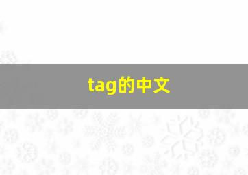 tag的中文