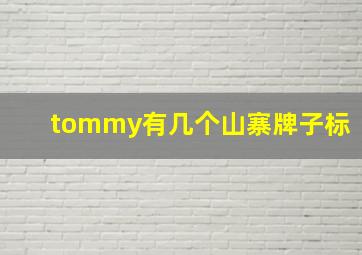 tommy有几个山寨牌子标