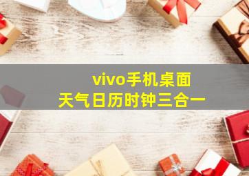 vivo手机桌面天气日历时钟三合一