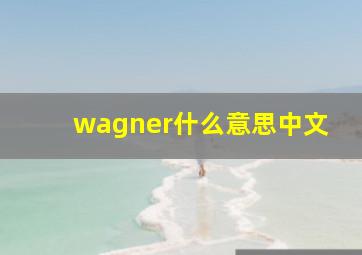 wagner什么意思中文