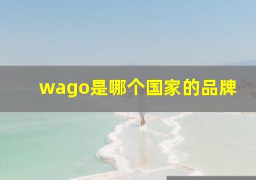 wago是哪个国家的品牌