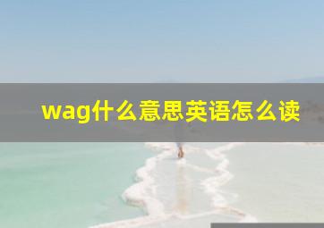 wag什么意思英语怎么读