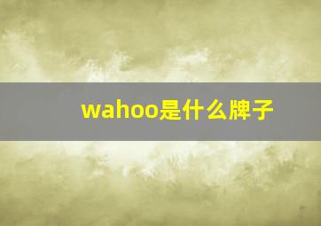 wahoo是什么牌子