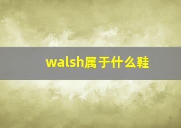 walsh属于什么鞋