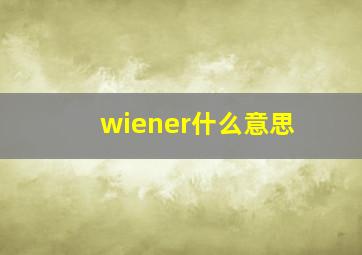 wiener什么意思