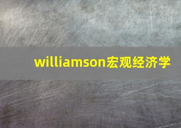 williamson宏观经济学