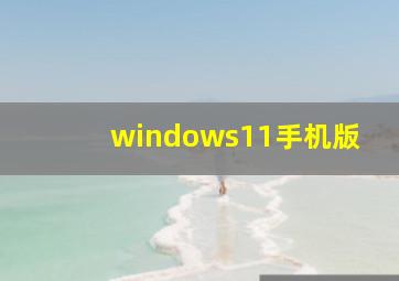 windows11手机版