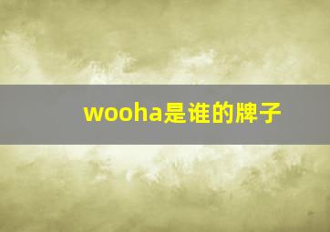 wooha是谁的牌子