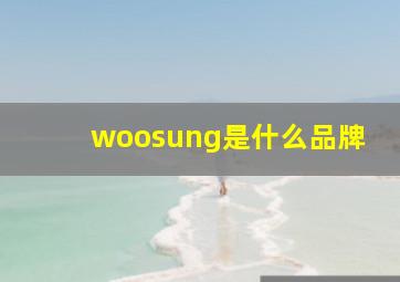 woosung是什么品牌