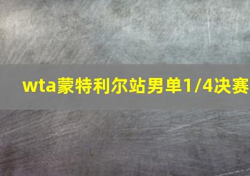 wta蒙特利尔站男单1/4决赛