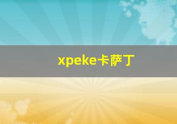 xpeke卡萨丁