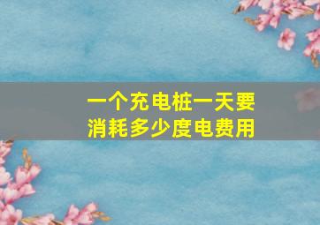 一个充电桩一天要消耗多少度电费用