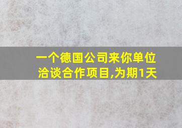 一个德国公司来你单位洽谈合作项目,为期1天