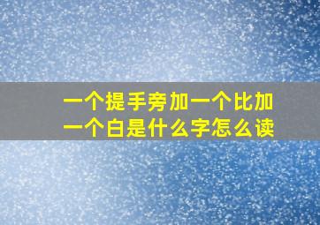 一个提手旁加一个比加一个白是什么字怎么读