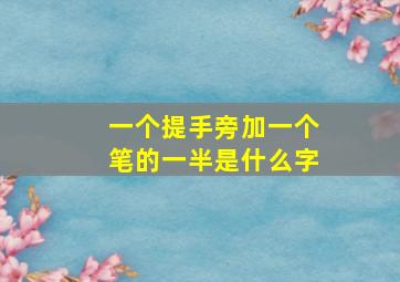 一个提手旁加一个笔的一半是什么字