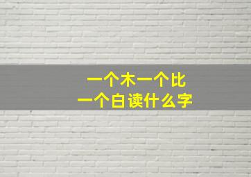 一个木一个比一个白读什么字