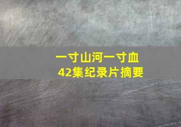 一寸山河一寸血42集纪录片摘要