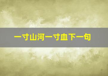 一寸山河一寸血下一句