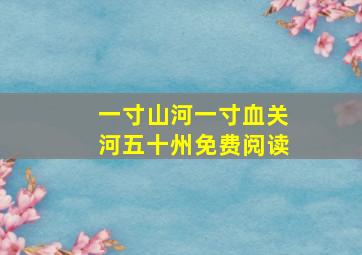 一寸山河一寸血关河五十州免费阅读