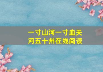 一寸山河一寸血关河五十州在线阅读