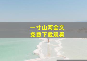 一寸山河全文免费下载观看