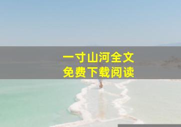 一寸山河全文免费下载阅读