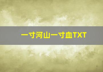 一寸河山一寸血TXT