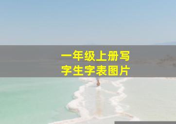 一年级上册写字生字表图片