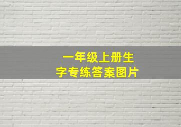 一年级上册生字专练答案图片