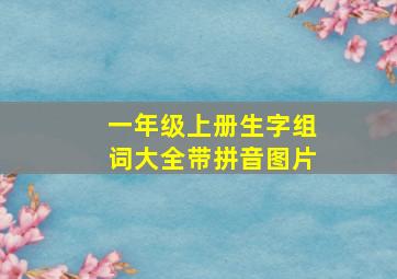 一年级上册生字组词大全带拼音图片