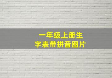 一年级上册生字表带拼音图片