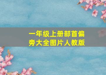 一年级上册部首偏旁大全图片人教版