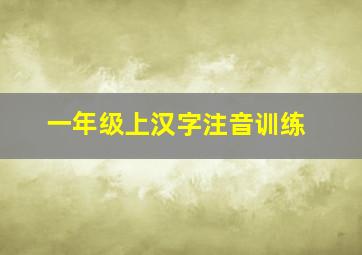 一年级上汉字注音训练