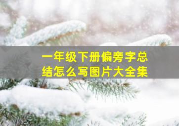 一年级下册偏旁字总结怎么写图片大全集