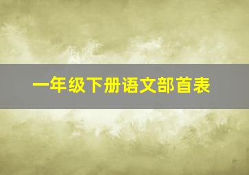 一年级下册语文部首表