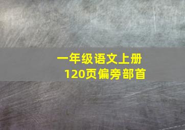 一年级语文上册120页偏旁部首