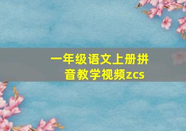 一年级语文上册拼音教学视频zcs