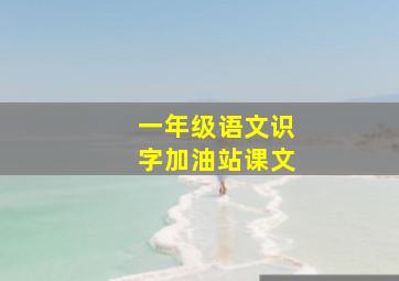 一年级语文识字加油站课文