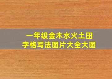 一年级金木水火土田字格写法图片大全大图