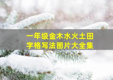 一年级金木水火土田字格写法图片大全集