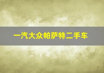 一汽大众帕萨特二手车