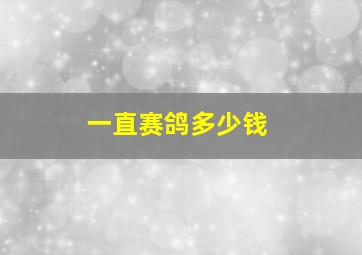 一直赛鸽多少钱