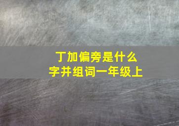 丁加偏旁是什么字并组词一年级上