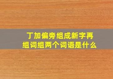 丁加偏旁组成新字再组词组两个词语是什么