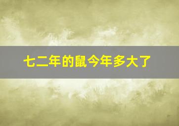 七二年的鼠今年多大了