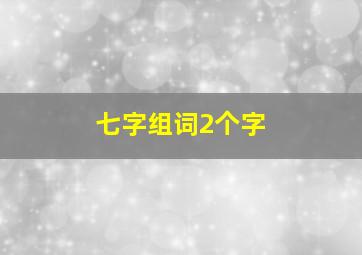 七字组词2个字