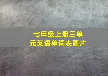 七年级上册三单元英语单词表图片