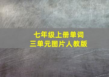 七年级上册单词三单元图片人教版